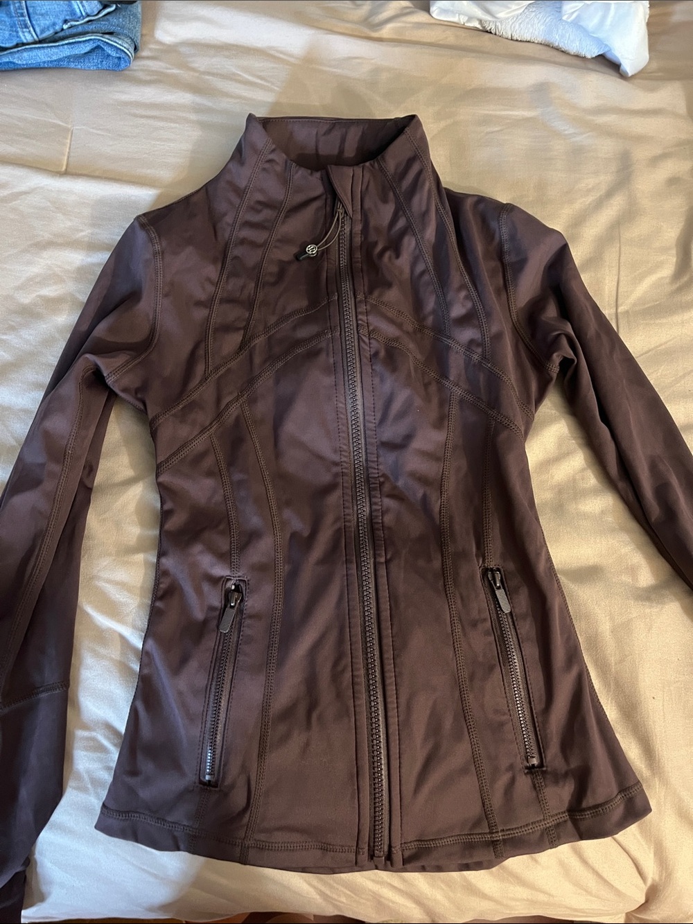 Brown Women's Lulu Zip-Front Jacket